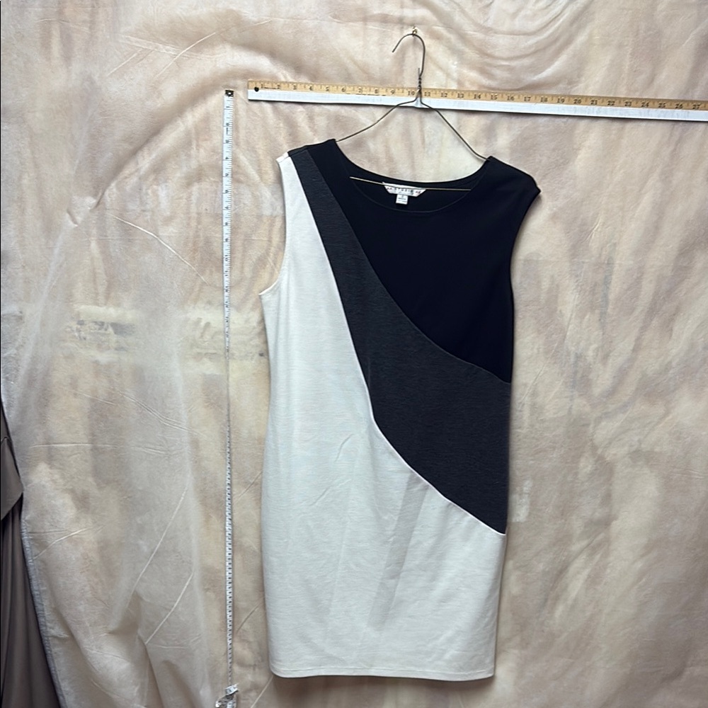 Cream Sheath Midi Dress Sleeveless Crew Neck